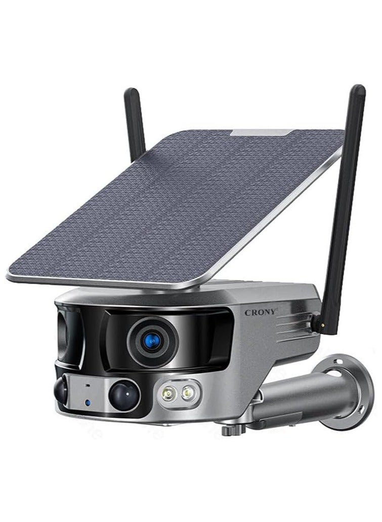 CRONY Y6 4G-4K-8MP-4X 180°Wide Angle Solar Battery Camera with 6W Solar Panel - Image 2