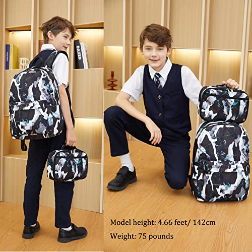 JIANYA Kids Backpack Boys Backpacks for School with Lunch Box Camo Elementary Back Pack Bookbags for Boys - Image 3