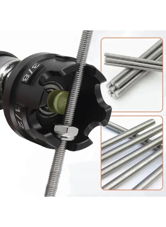 1pc Heavy Duty Hex Shank Nut Extractor Attachment 1 4 3 8 1 2 Threaded Rod Remover Driver Bit Adapter - Image 2