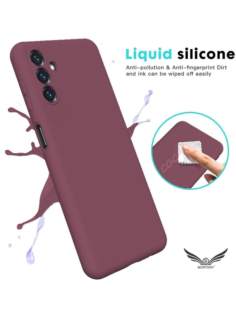 Raxoom Maroon Liquid Soft Silicone Protective Case for Samsung Galaxy A24 4G – Anti-Scratch and Shockproof - Image 3