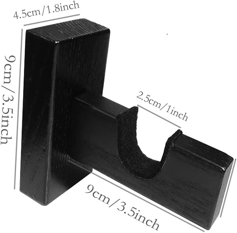 JIANKUN 2Pieces Hockey Stick Display Wall Mount - Horizontal Wood Hanger Rack - Bracket - Image 2