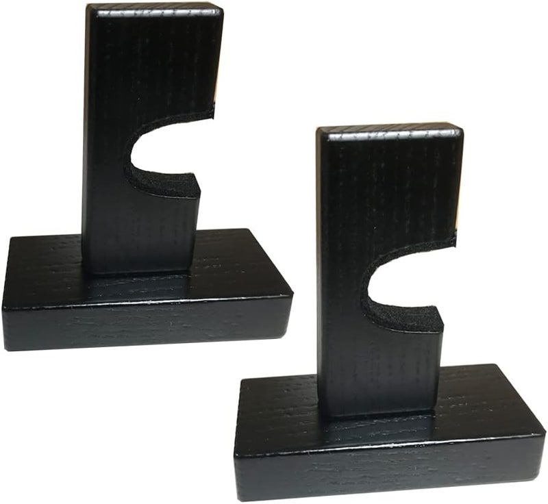 JIANKUN 2Pieces Hockey Stick Display Wall Mount - Horizontal Wood Hanger Rack - Bracket - Image 3