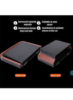 Y&D Car Garbage Can, Hanging Trash Collapsible Portable Waterproof Mini Bin Small Organizer Holder Storage Pockets with Clip for Front Back Seat Accessories, Black  - Image 3