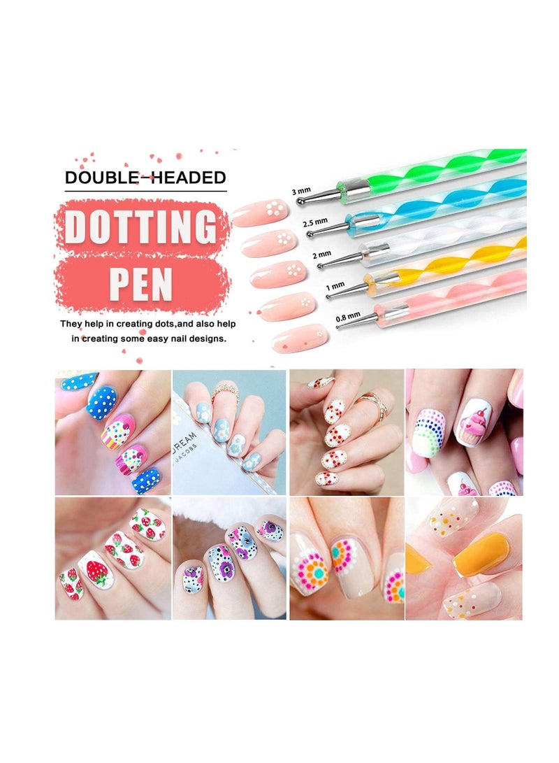 Royalkart Nail Art Stamping Kit Jumbo Image Plate With Soft Nail Silicon Stamper, Scraper & 5pcs Double-Sided Dotting Tool(CF07) - Image 3