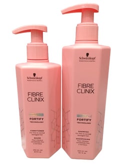 Schwarzkopf Shampoo 300 ml and Conditioner 250 ml Schwarzkopf Professional Fiber Kleenex Strengthening 