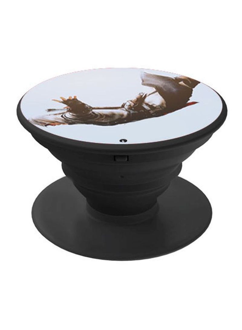 RKN Printed Pop Socket White/Brown/Grey - Image 1