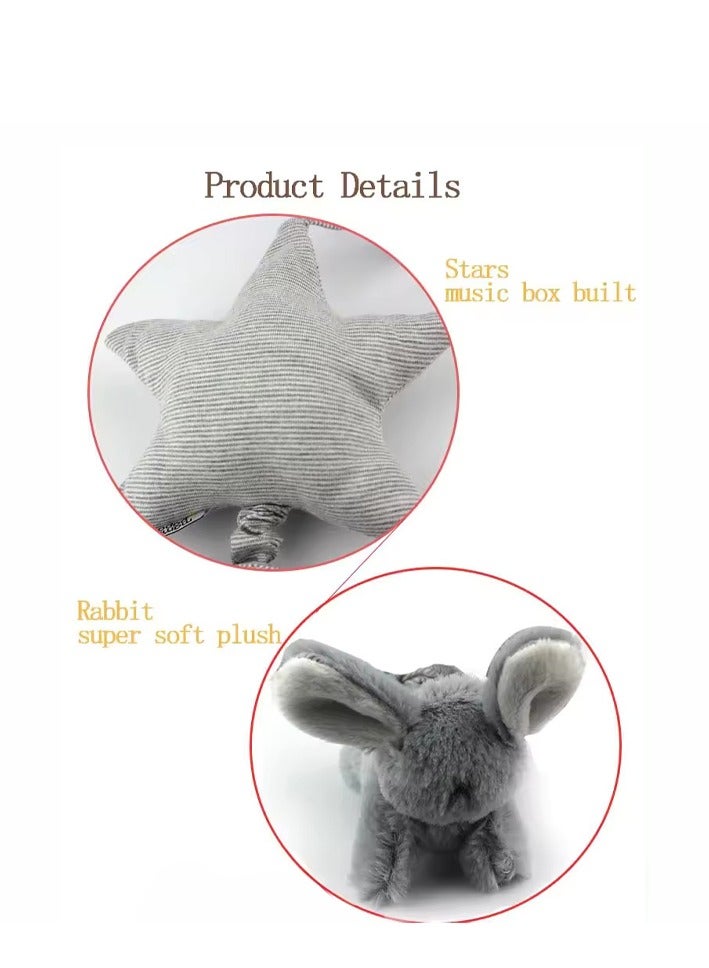 Factory Price Hanging Plush Stuffed Animal Soft Toys With Music- Rabbit - Image 4
