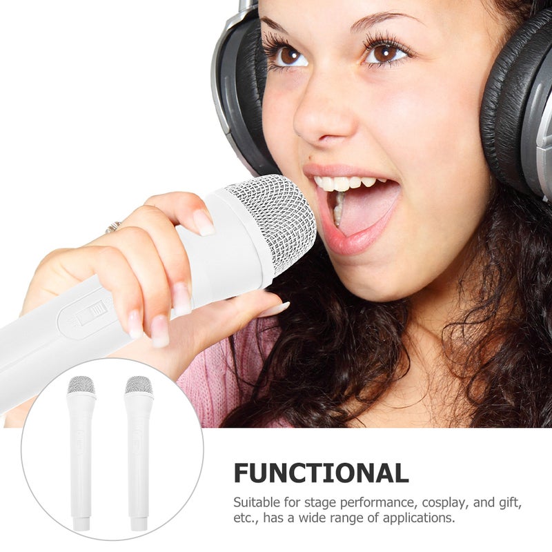 2pcs Microphone Prop Simulated Microphone Pretend Model Microphone Model for Prop - Image 4