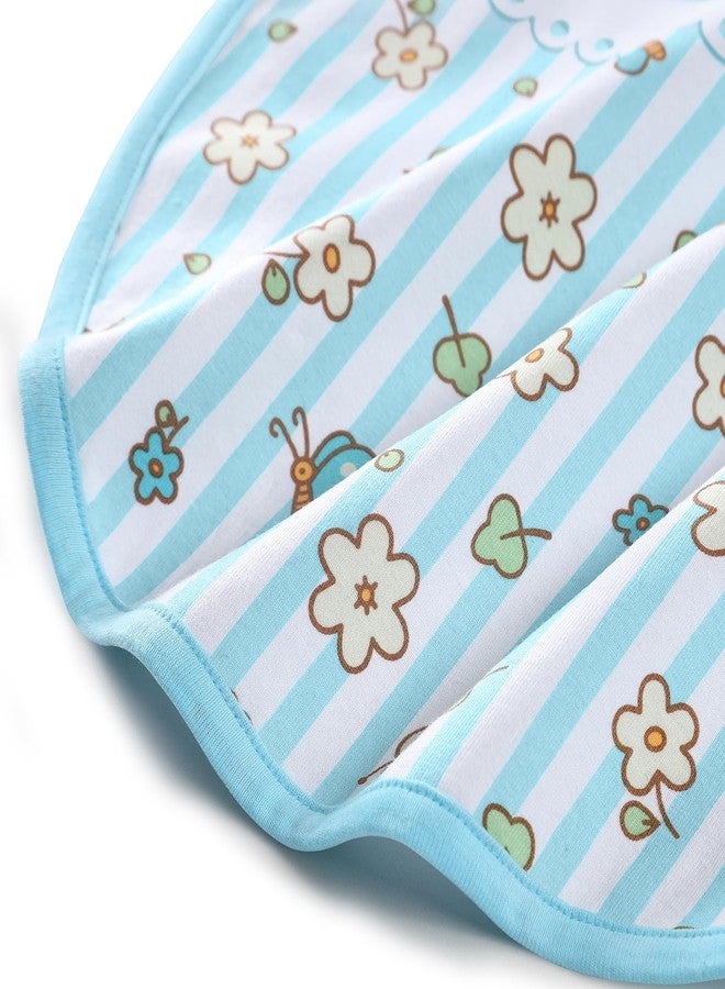 Littleforbig مريلة كبيرة للبالغين من القطن المقاوم للماء مزينة بطبعة زهور وردية مع إغلاق قابل للتعديل بخطاف وحلقة - Image 4