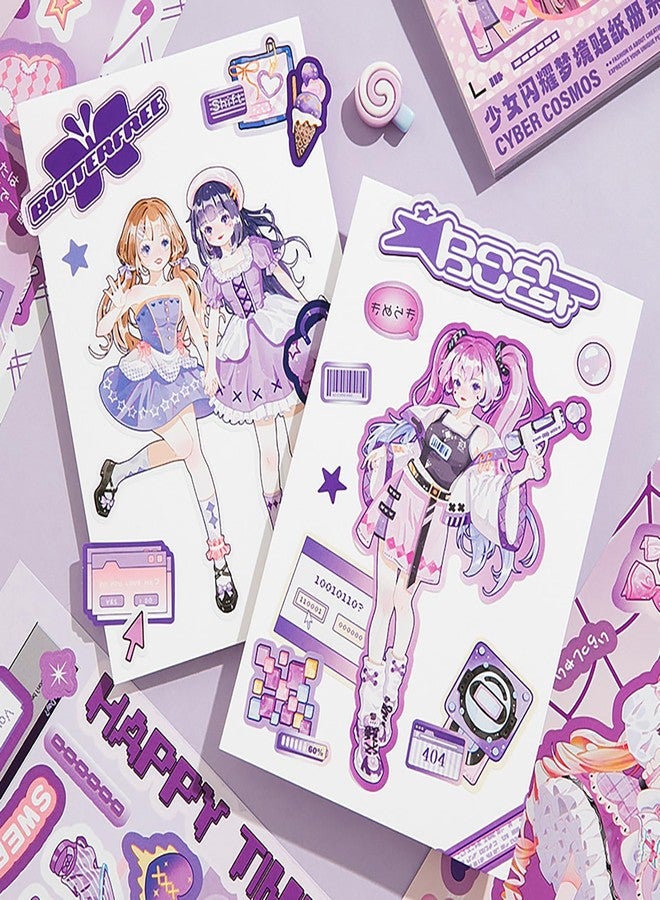 Auguro 500 Cute Girl Stickers Cute Anime Girl Scrapbook Sticker Kawaii Stickers People Stickers Perfect for journals, scrapbooks, and as Gifts for Girls - Image 5