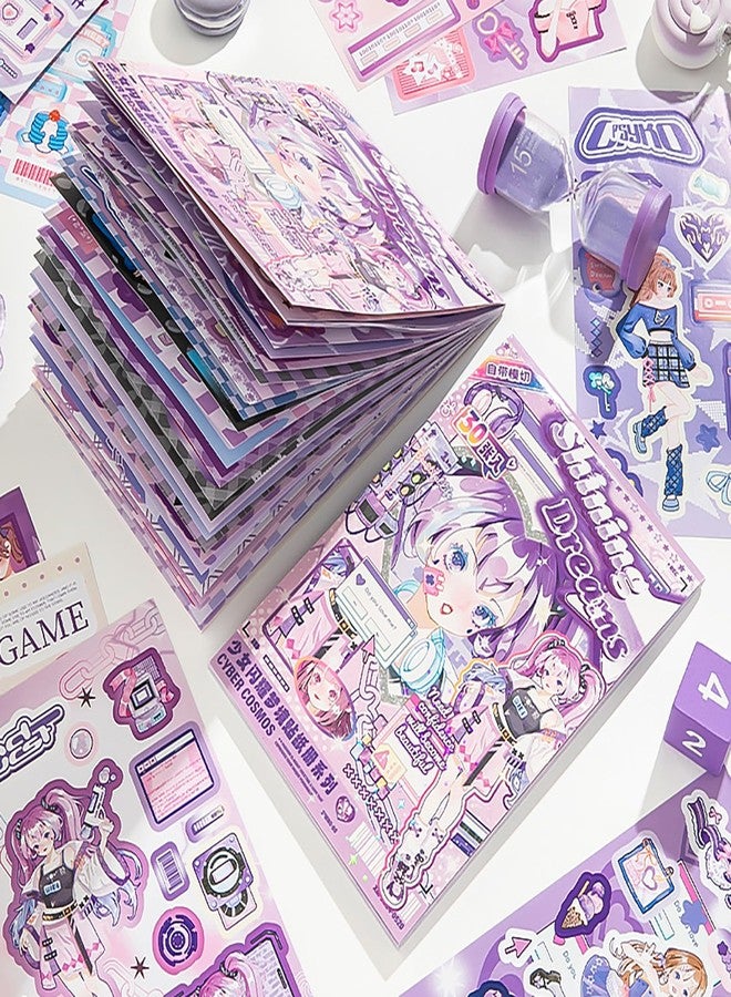 Auguro 500 Cute Girl Stickers Cute Anime Girl Scrapbook Sticker Kawaii Stickers People Stickers Perfect for journals, scrapbooks, and as Gifts for Girls - Image 3