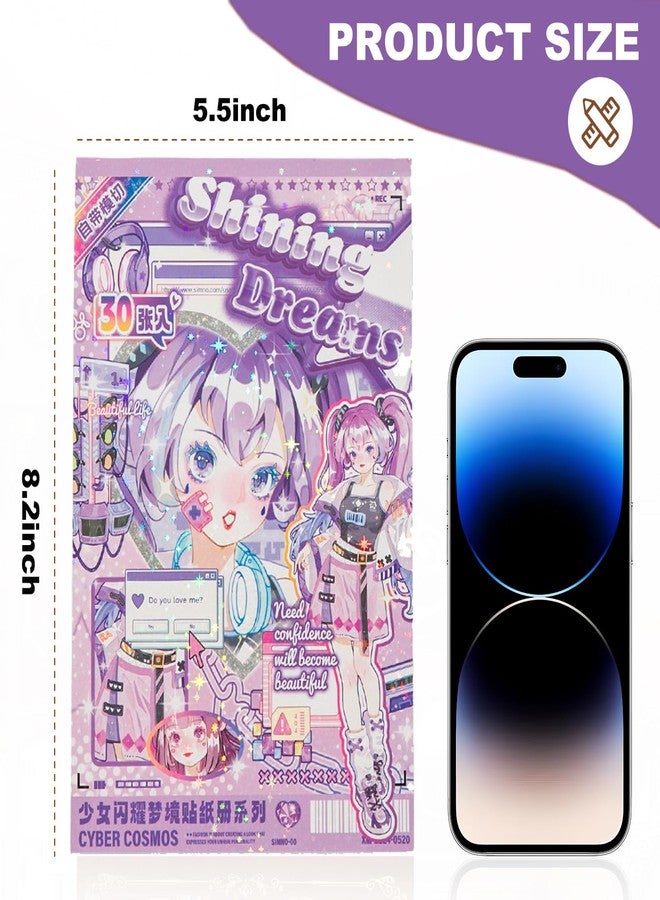 Auguro 500 Cute Girl Stickers Cute Anime Girl Scrapbook Sticker Kawaii Stickers People Stickers Perfect for journals, scrapbooks, and as Gifts for Girls - Image 2