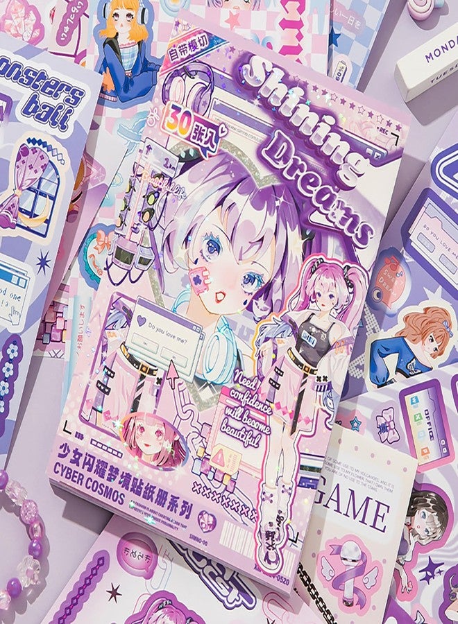 Auguro 500 Cute Girl Stickers Cute Anime Girl Scrapbook Sticker Kawaii Stickers People Stickers Perfect for journals, scrapbooks, and as Gifts for Girls - Image 4