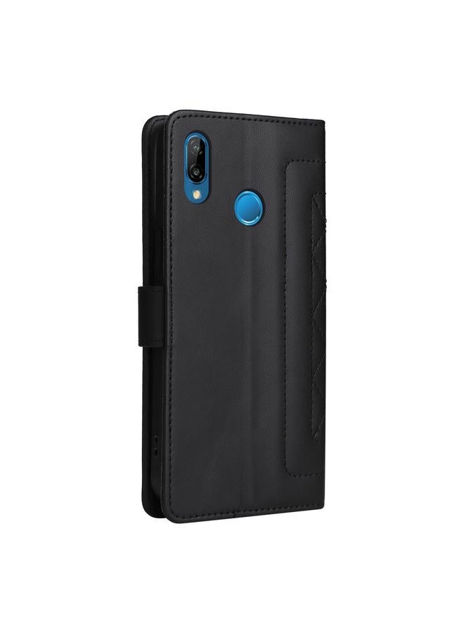 Zaboon Case For Huawei P20 Lite Diamond Lattice Leather Flip Phone Case - Image 3