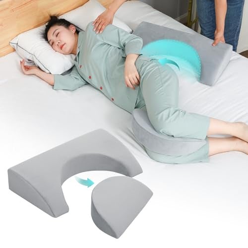 JFNoraiva Wedge Pillow for Side Sleeping Bed Wedge Pillows for Back Pain Relief Post Surgery Bedsore Pressure Relief Pillow Wedges Body Positioners Pillow for Seniors Pregnancy Adult2IN1 - Image 1