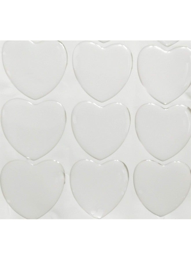 YongPan 30Pcs Clear Heart Epoxy Stickers Adhesive Back Dome Diy For Bottle Cap And Pendants (Clear 2 Inch) - Image 2