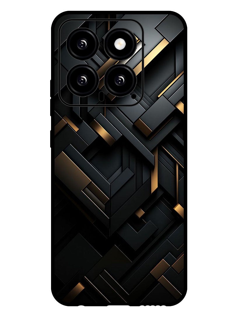 Theodor Protective Case Anti Scratch Shock Proof Bumper Cover For Xiaomi 14 Black Dourado - Image 1