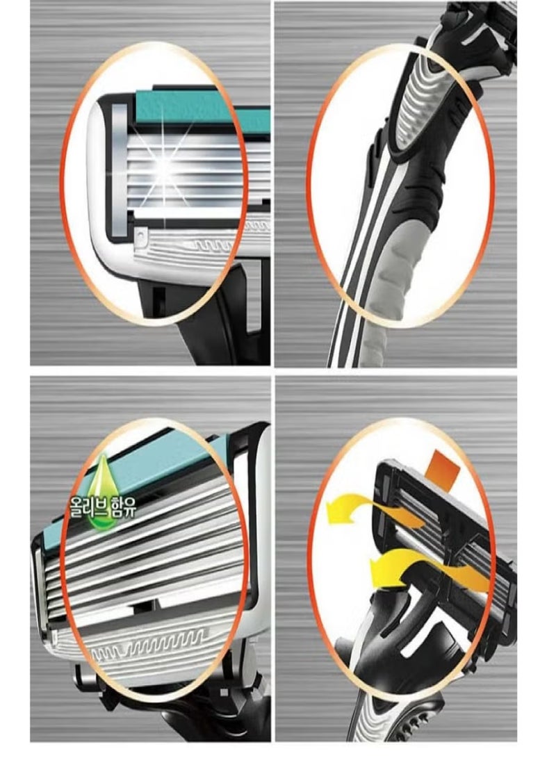 Cello men's Razor 6 Blades 2 PCS with aloe vera extract - Image 3