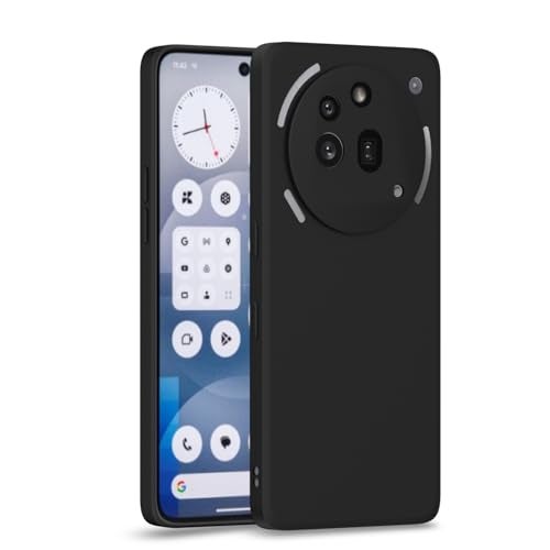 Pikkme Back Cover for Nothing Phone 3A Pro | Slim Soft Matte Silicone Cover with Camera Protection & Shockproof Bumper Case (Black) - Image 1