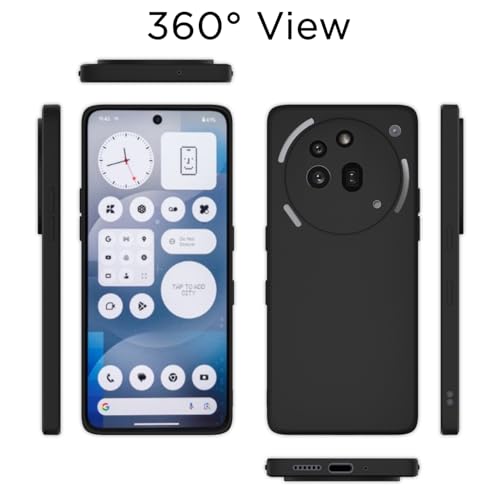Pikkme Back Cover for Nothing Phone 3A Pro | Slim Soft Matte Silicone Cover with Camera Protection & Shockproof Bumper Case (Black) - Image 4