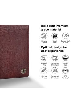 HAMMONDS FLYCATCHER HAMMONDS FLYCATCHER Genuine Leather Passport Cover, Passport Holder for Men and Women - Travel Accessories Document Organizer, RFID Protected Passport Wallet with Card Slots for Trips - Brown  - Image 3