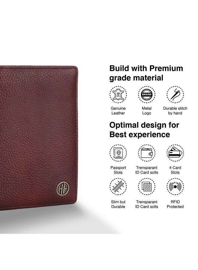  هاموندز فلاي كاتشر حافظة جواز سفر من الجلد الطبيعي من HAMMONDS FLYCATCHER، حامل جواز سفر للرجال والنساء - منظم مستندات إكسسوارات السفر، محفظة جواز سفر محمية بتقنية RFID مع فتحات بطاقات للرحلات - بني - Image 3