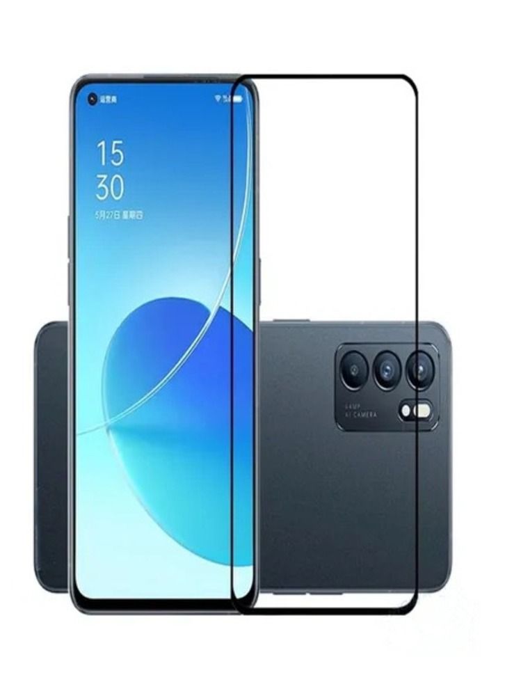Full Glue Tempered Glass Screen Protector For Oppo Reno 6Z Black - Image 2