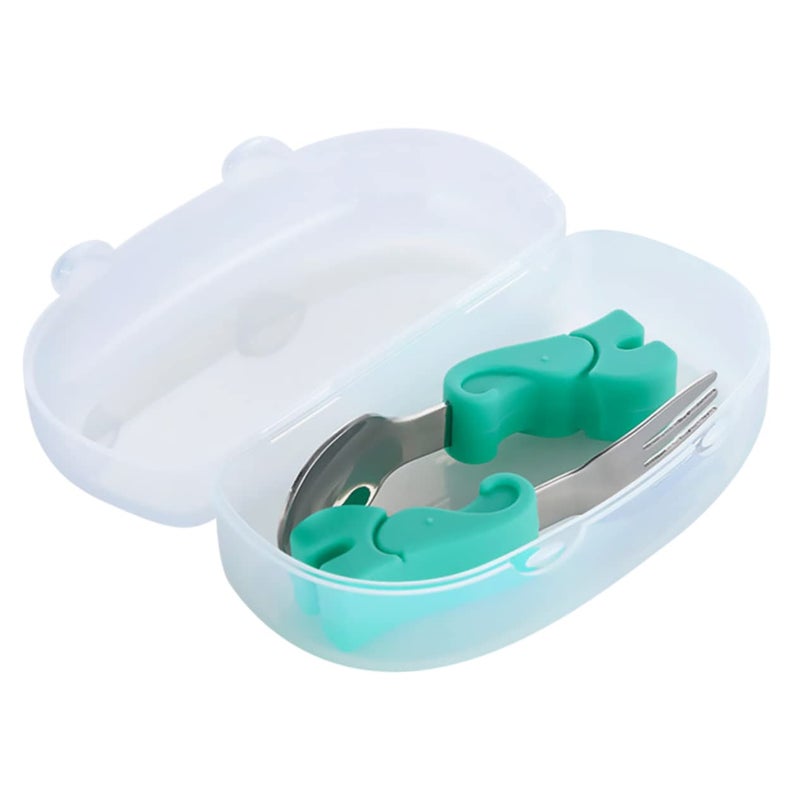 Stainless Steel Baby Training Fork Spoon Set Food Grade Safe Easy Clean Weaning Utensils - Image 2