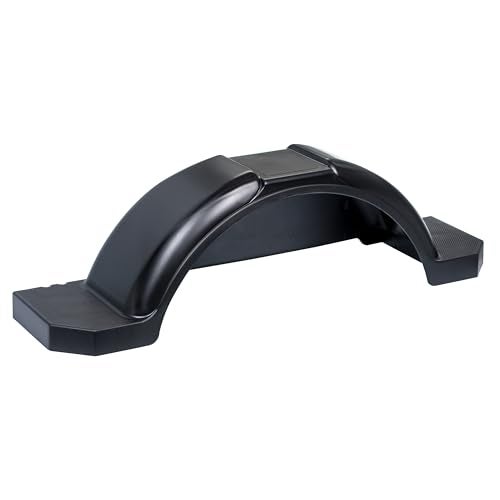 Tie Down | Black Plastic Trailer Fender | Fits 14 in. to 15 in. Wheels | 45" x 11.38" x 11" | Boat Trailer Fenders | Replacement Trailer Fender - Image 1