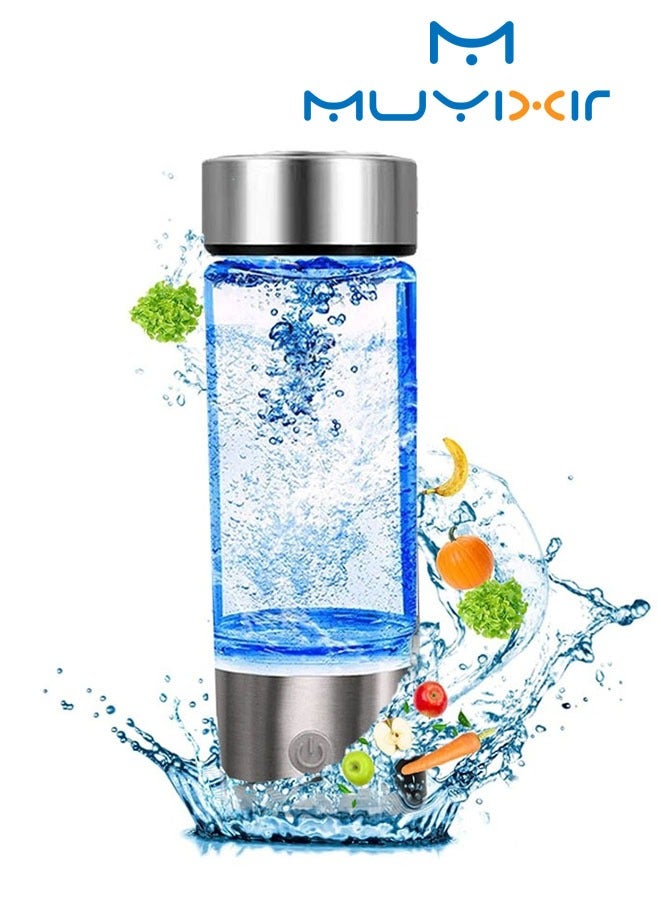 Muyixin Hydrogen Water Bottle, Food Grade Body Tumbler with SPE Technology, Portable Hydrogen Water Ionizer Machine for Home/Office/Travel (Black) - Image 1