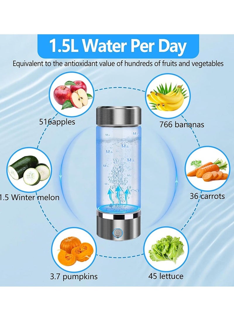 Muyixin Hydrogen Water Bottle, Food Grade Body Tumbler with SPE Technology, Portable Hydrogen Water Ionizer Machine for Home/Office/Travel (Black) - Image 5