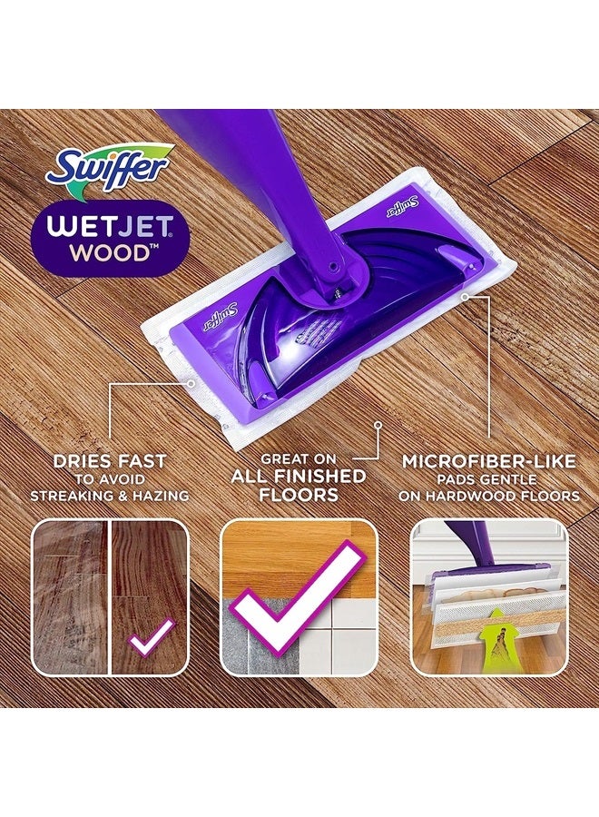 Swiffer WetJet Mops for Floor Cleaning, Hardwood Floor Cleaner, Mopping Refill Bundle, Includes: 20 Pads, 1 Cleaning Solution - Image 2