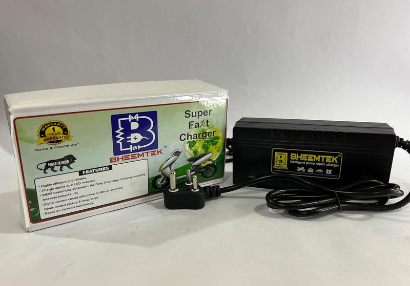 BHEEMTEK 36V 4A Fast Charger for Electric Bicycle, E-Bike, and Scooter, Compatible with 36V Lithium Battery, 5.5 x 2.5mm DC Jack Connector, Power Adapter for Battery Charging - Image 4