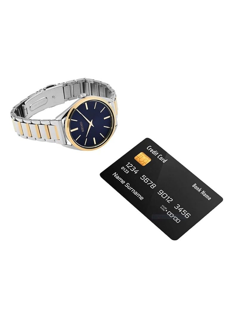 سيكو SEIKO Ladies' Hand Watch QUARTZ Stainless Steel Bracelet, Blue Dial SWR060P1 - Image 2