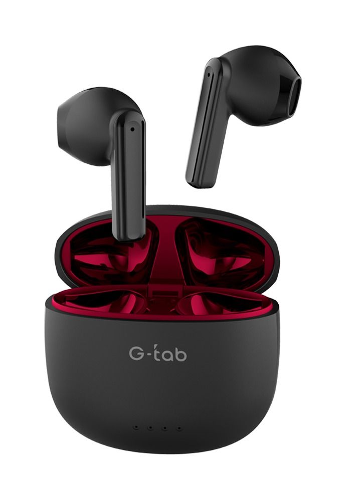 G-tab X5 Earbud/ENC Noise Reduction/Auto Connect/Hi-Fi Sound/Touch Sensor/35mAh Battery/5 Hour Talking Time/ Dual Mic/Stylish/Black Colour - Image 1