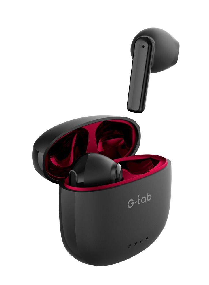 G-tab X5 Earbud/ENC Noise Reduction/Auto Connect/Hi-Fi Sound/Touch Sensor/35mAh Battery/5 Hour Talking Time/ Dual Mic/Stylish/Black Colour - Image 2