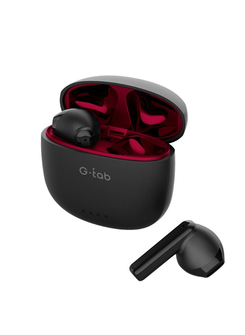 G-tab X5 Earbud/ENC Noise Reduction/Auto Connect/Hi-Fi Sound/Touch Sensor/35mAh Battery/5 Hour Talking Time/ Dual Mic/Stylish/Black Colour - Image 3