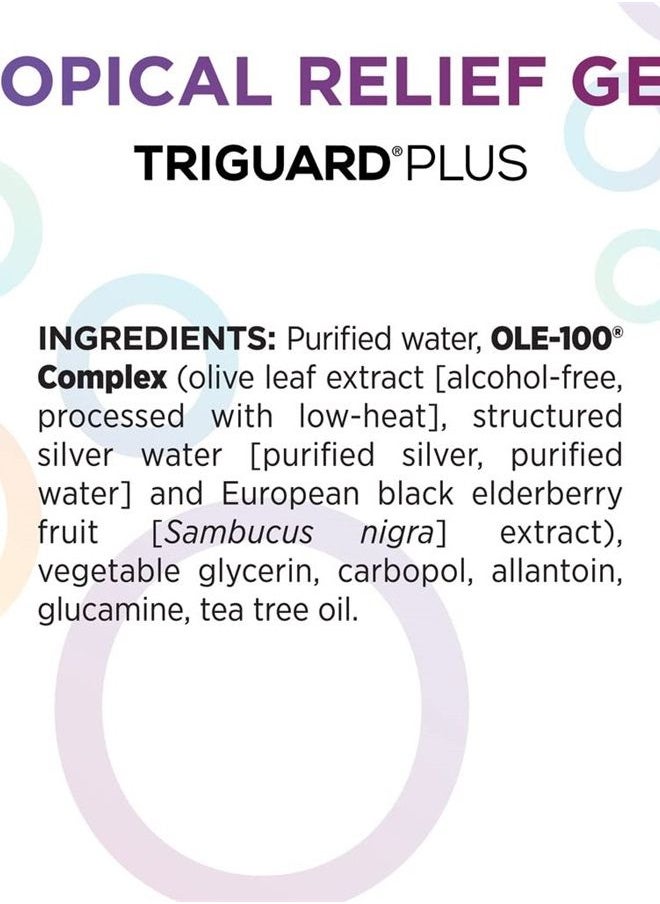 Oxygen Nutrition - TriGuard Plus Colloidal Silver Topical Recovery Gel Natural Structured Silver Water & European Elderberry 3.4oz / 100ml - Image 1