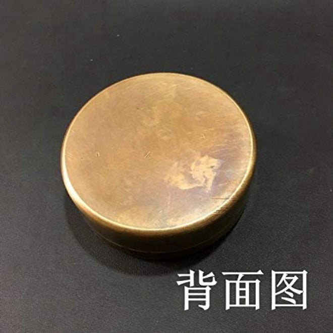 Antique Copper Ink Cartridge Box Four Treasures Boutique Old Copper Ink Box Printing Clay - Image 5