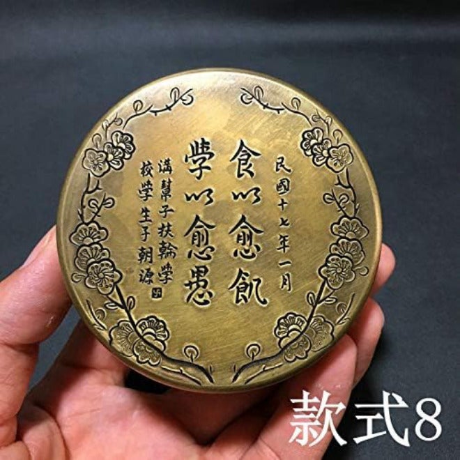 Antique Copper Ink Cartridge Box Four Treasures Boutique Old Copper Ink Box Printing Clay - Image 4