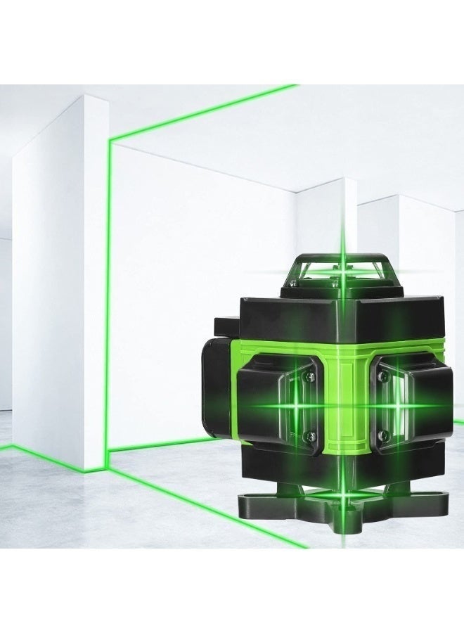 WALALLA 4D 16 Lines Green Laser Level, 3° Self-Leveling USB Rechargeable Leveling Tool with Adjustable Brightness, Remote Control, 1.2M 3-Height Alloy Tripod Stand and Carrying Case for Wall Tile Installation - Image 4