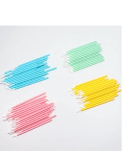 Excefore Lip Brushes, 100 Pieces Disposable Makeup Brush Lipstick Gloss Applicators with Soft Head Cosmetic Wands Mini Paint Brushes (Pink Green Blue Yellow)  - Image 4