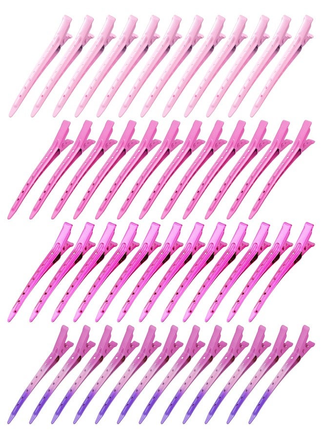 Bantoye 48 Pcs Duck Billed Clips 3.35 Inch Rustproof Metal Alligator Curl with Holes for Hair Styling, Sectioning, Curling, Coloring, Multicolor 1 - Image 1