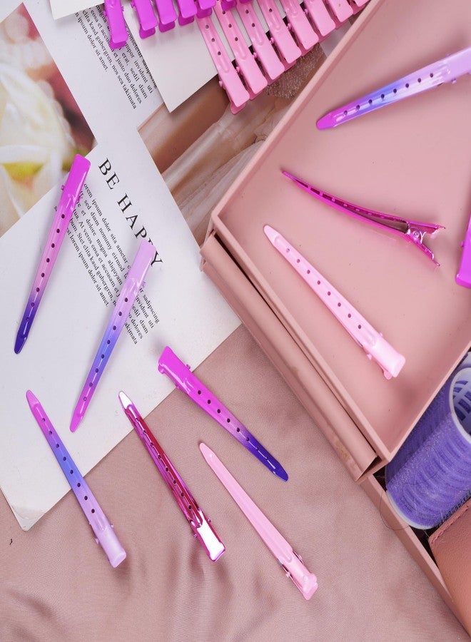 Bantoye 48 Pcs Duck Billed Clips 3.35 Inch Rustproof Metal Alligator Curl with Holes for Hair Styling, Sectioning, Curling, Coloring, Multicolor 1 - Image 5