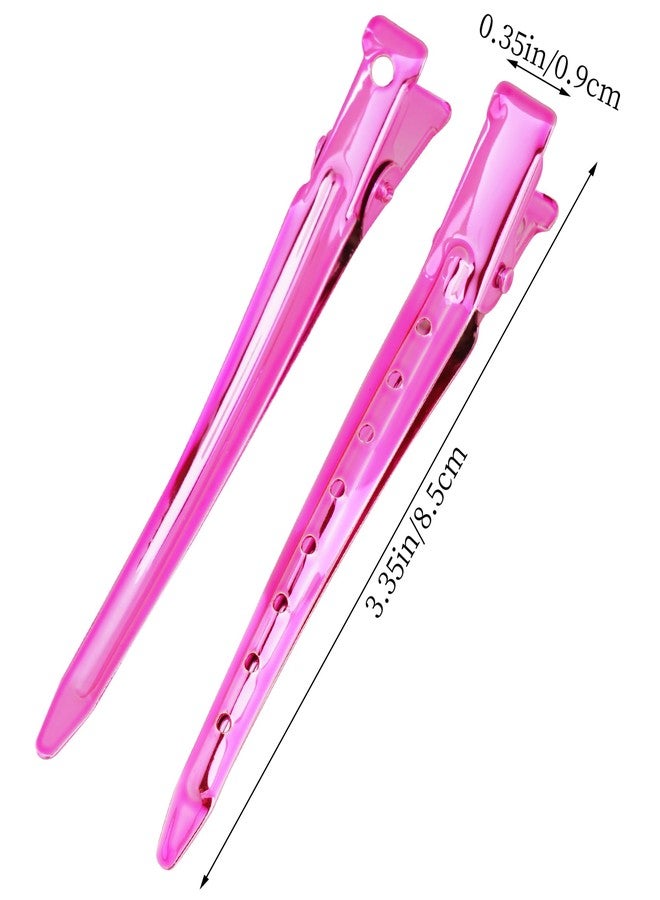 Bantoye 48 Pcs Duck Billed Clips 3.35 Inch Rustproof Metal Alligator Curl with Holes for Hair Styling, Sectioning, Curling, Coloring, Multicolor 1 - Image 2