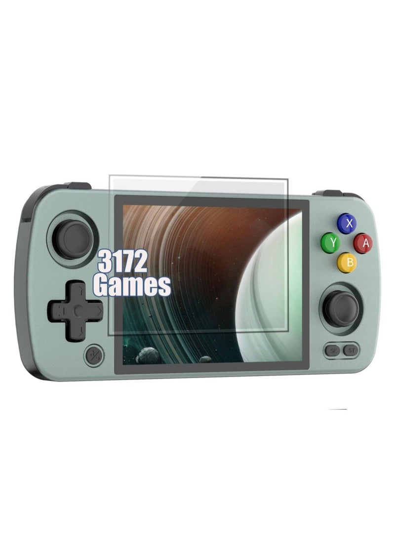 ANBERNIC  RG405M Retro Handheld Game, Aluminum Alloy Shell, Android 12 System, Comes with 128G TF Card 3172 Games Preloaded, 4-inch IPS Touch Screen (128GB+128GB, Grey)  - Image 1