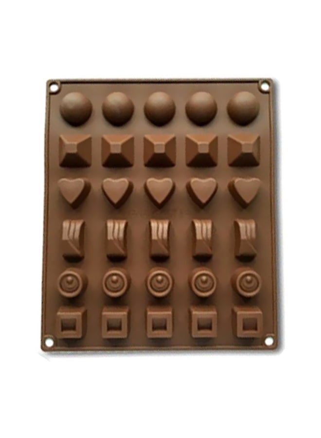 Silicone Chocolate Mould Brown 27.5x23.5cm - Image 1