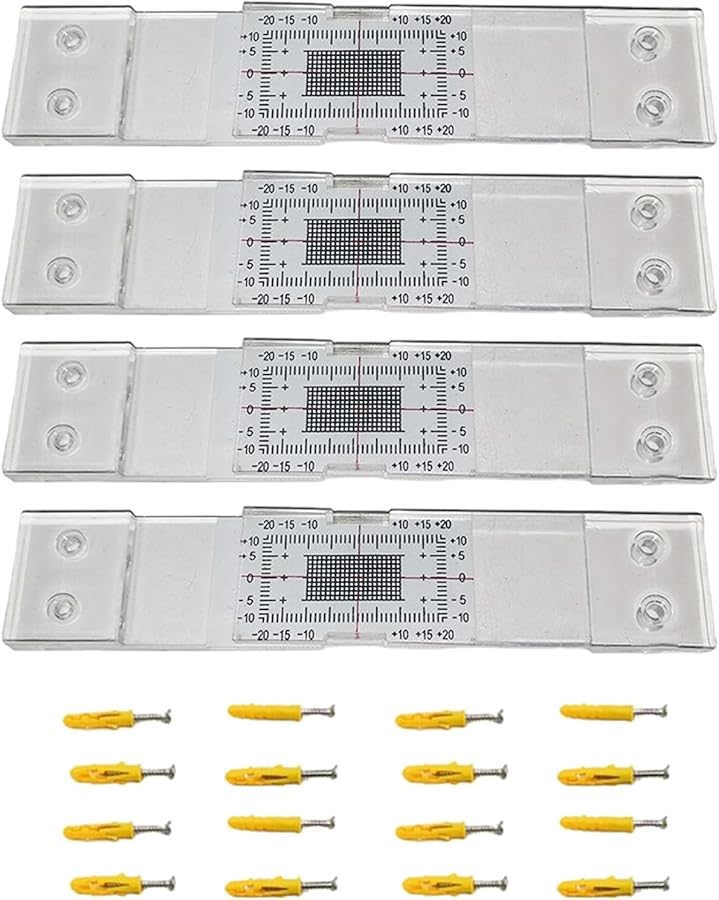 4 Pack Acrylic Crack Width Gauges For Wall Plane Measuring And Monitoring - Image 1