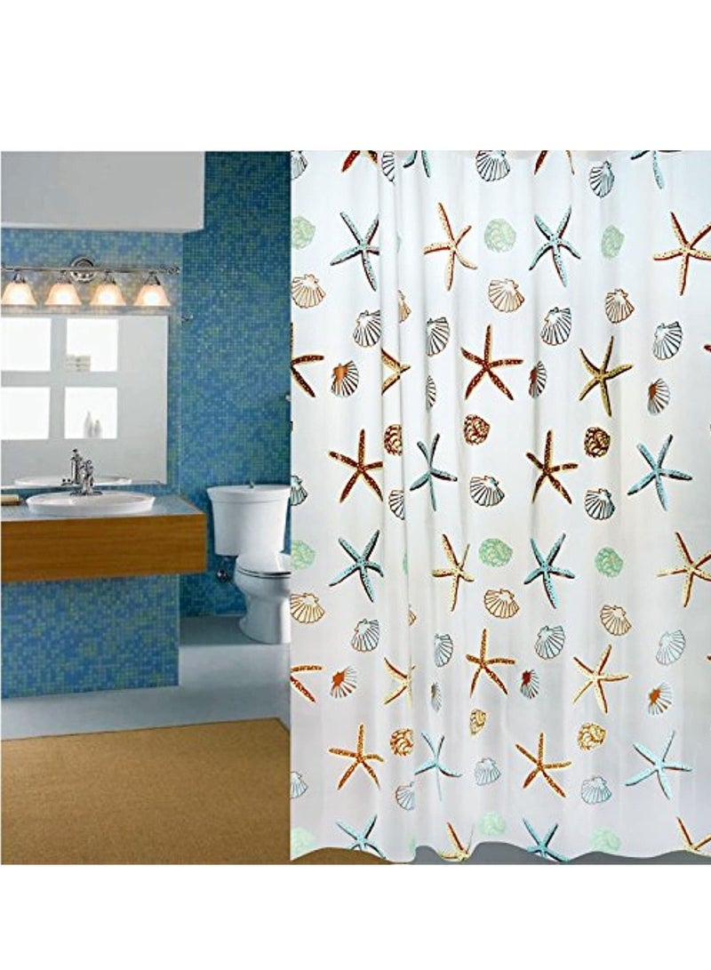 Shower Curtain Waterproof Durable Mildew Stain Resistant Printed and Multicolour Square Style for Bathroom 180x200 Cm - Image 2