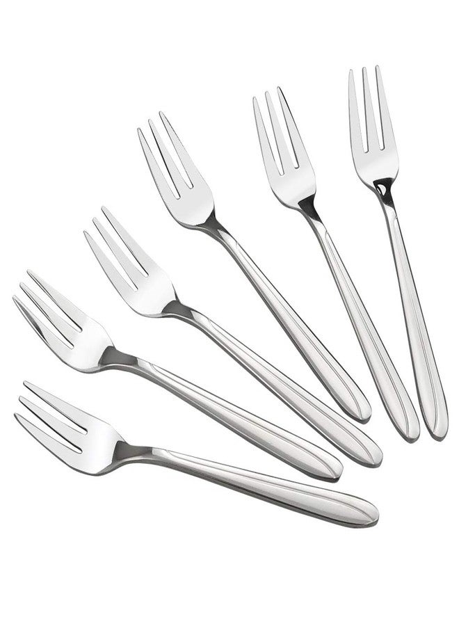 Anbers 12 Pieces Tiny Cocktail Forks, Stainless Steel Appetizer Fork Cake Fork - Image 1